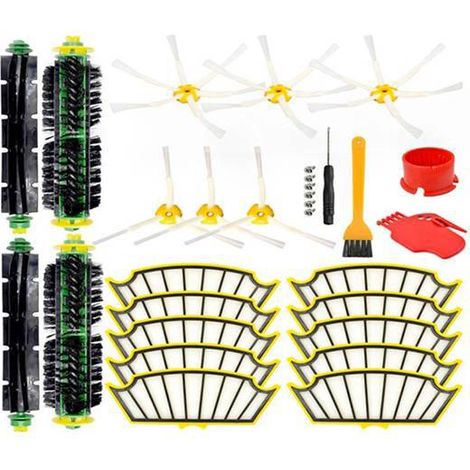 A set of assorted plastic accessories (as shown in the picture) for iRobot Roomba 500 series (530/550) robot vacuum cleaners. (1/5)