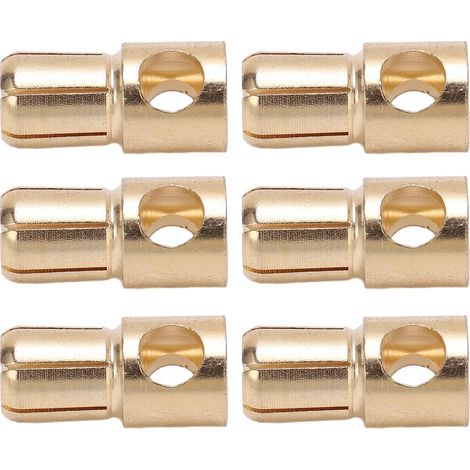 Lot de 10 connecteurs mâles plaqués or avec fiche banane de 6 mm pour moteur ESC de batterie RC (1/5)