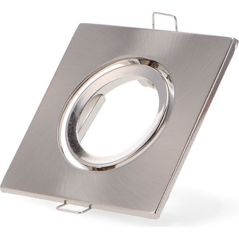 Bague inclinable carrée en nickel série Eco pour GU10/MR16 - Ledme - LM4319 (1/2)