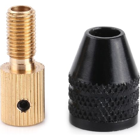 Jeu de mandrins de perceuse électrique en laiton et alliage d'aluminium, capacité de serrage : 0,3 à 3,4 mm (1/5)