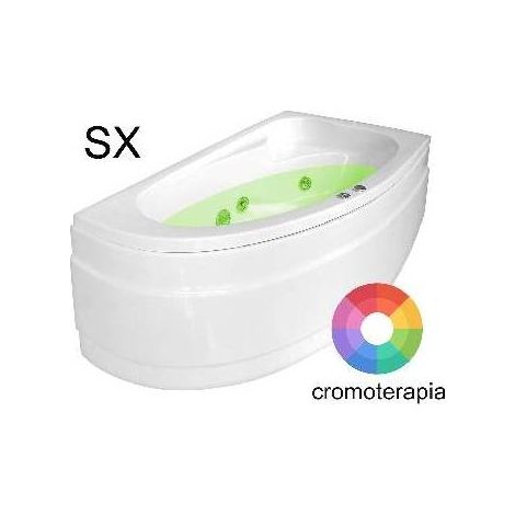 VASCA IDROMASSAGGIO ANGOLARE ZAIRA CROMOTERAPIA Misura: Versione sx