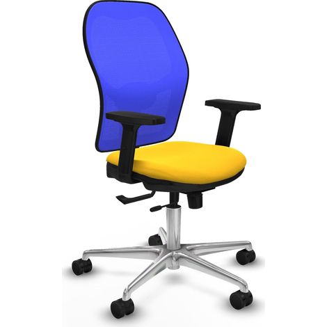 Chaise de bureau piqueras y crespo Jorquera bleu accoudoirs réglables (1/2)