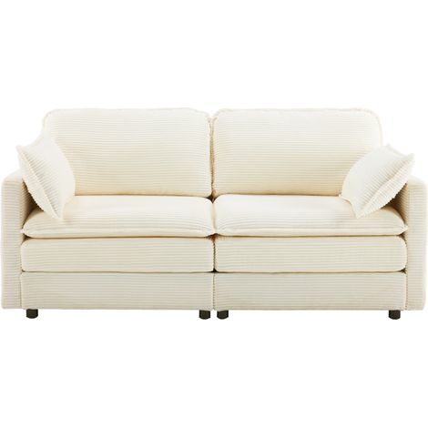 Modernes minimalistisches 2-Sitzer-Sofa, bequem und geräumig, geeignet für Wohn-/Schlafzimmer (1/5)