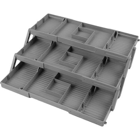 Plateau de rangement pliable pour tiroir - Rangement pliable pour bijoux, boucles d'oreilles, accessoires de bureau, de salle de bain et de cuisine (1/5)