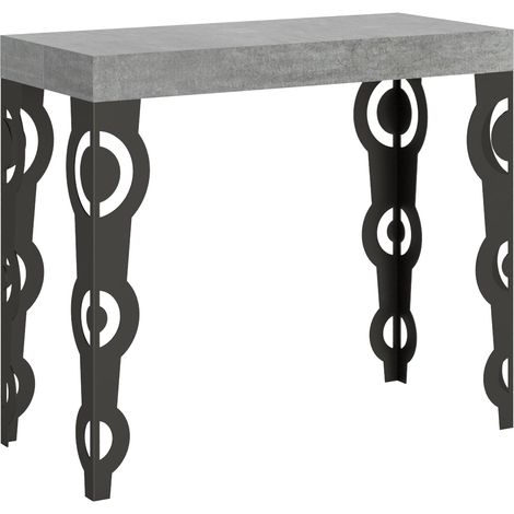 Consolle Allungabile 90-300x40x77 cm in Nobilitato Grigio (1/5)