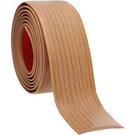 Bande de Transition de Sol autocollante 2 Pouce x 6.6 Ft, Sol Stratifié en Vinyle, Séparateur Plat pour Joindre les Interstices du Sol, les Portes, Chêne Jaune (1/4)
