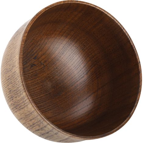 Handgefertigte Holzschale für Kinder, hitzebeständiges Geschirr, tragbarer Lebensmittelbehälter, umweltfreundlicher Teller, 2er-Set, 15 cm, natur. (1/5)