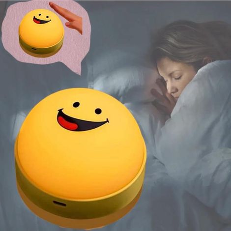 Cute rechargeable LED night light for children, home decoration, gift, white (1/4)
