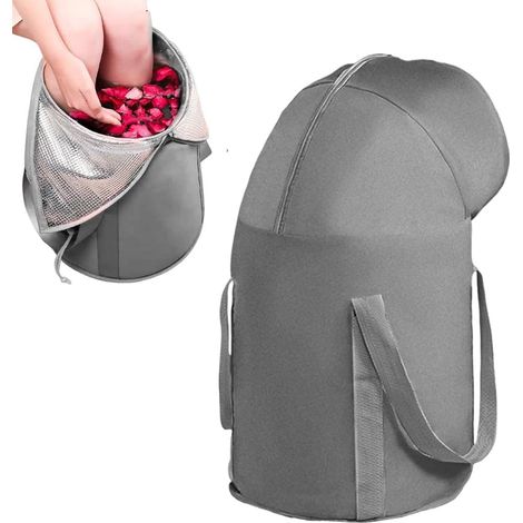 Seau pliable pour bain de pieds, portable pour voyage, avec enveloppement genou et fumigation, idéal pour extérieur, camping et pêche (1/5)