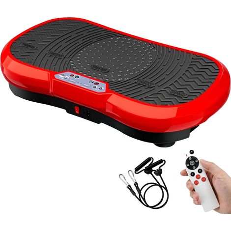 Plataforma vibratoria, 120 niveles de intensidad, control remoto, rojo-negro (1/2)
