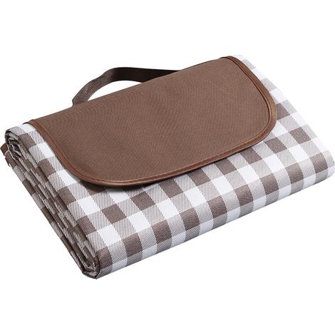RGE Couverture de pique-nique 200200CM, tapis de plage pliable imperméable, tapis de pique-nique pour les parcs, la randonnée, le camping, adapté aux voyages en famille (1/5)