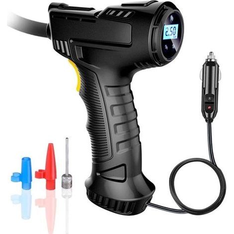 Bomba de aire portátil para coche, inflador de neumáticos para coche, compresor de aire inalámbrico con bomba de neumáticos automática y luces - Inflador de neumáticos inalámbrico, bomba de aire (1/5)