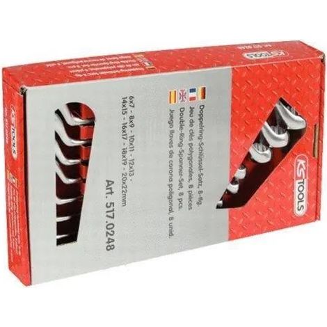 Juego de llaves anguladas kstools plata 6 22 mm