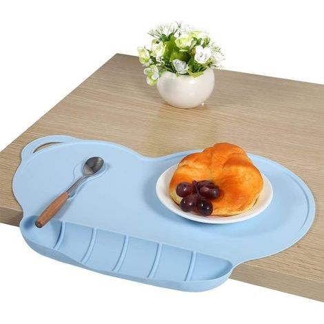 Set de table enfant en siliCône étanche Portables, Antidérapants, Faciles à Nettoyer et Réutilisables- (1/5)