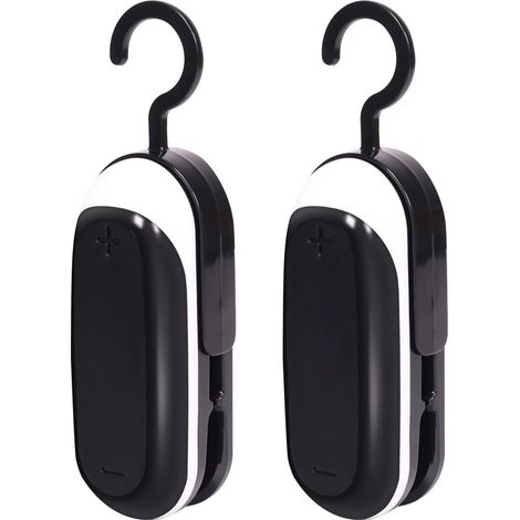 Lot de 2 mini scelleuses de sacs, scelleuse alimentaire portable, scelleuse sous vide manuelle, scelleuse thermique et coupe-sacs en plastique 2 en 1 (1/5)
