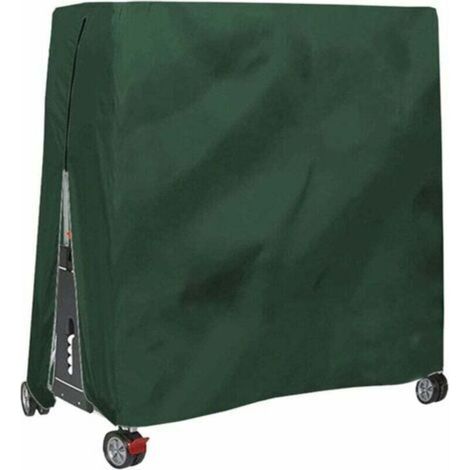 Ping Pong Table Cover, Waterproof, Wind Resistant, UV Resistant, Heavy-Duty Fabric Table Tennis Table Protective Cover with Zipper and Adjustable Cord--TRIMEC (1/5)