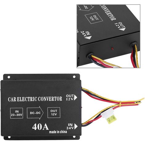 24V auf 12V 480W 40A Spannungswandler für Pkw und Lkw, Gleichspannungsreduzierer