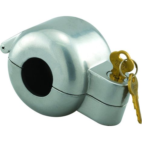 Serrure à bouton de porte avec clé pour bloquer l'accès au trou de serrure, amovible et facile à utiliser, gris, 6 cm (1/4)