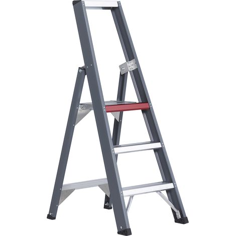 Altrex, Escabeau à marches en aluminium, accès un côté, avec (1/5)