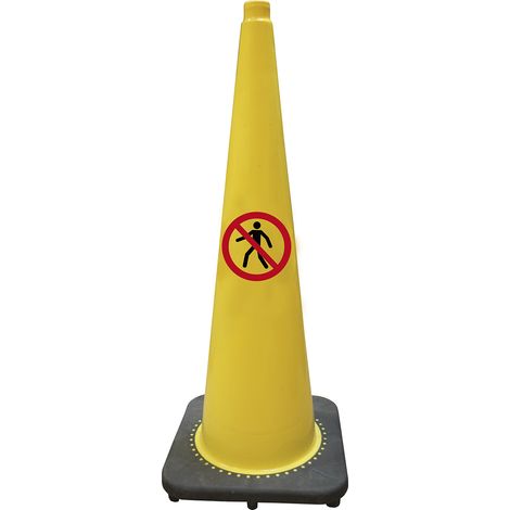 Cône de sécurité, Jaune, Hauteur de 900 mm ( Prix pour 1 ) (1/2)