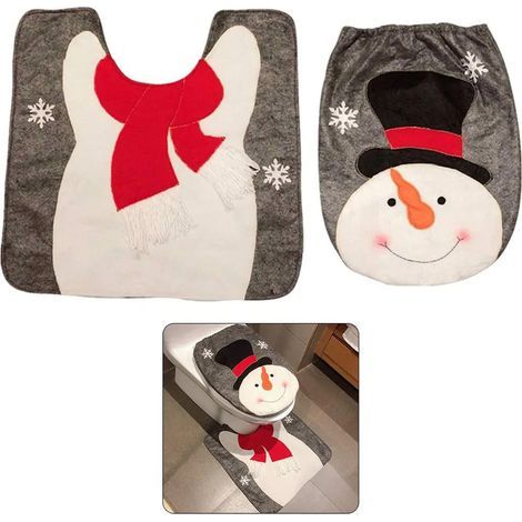 Weihnachtsdekoration, WC-Sitzbezug und -Matte, Badezimmer-Set, WC-Sitz mit Absenkautomatik, Weihnachtsdekoration (1/5)
