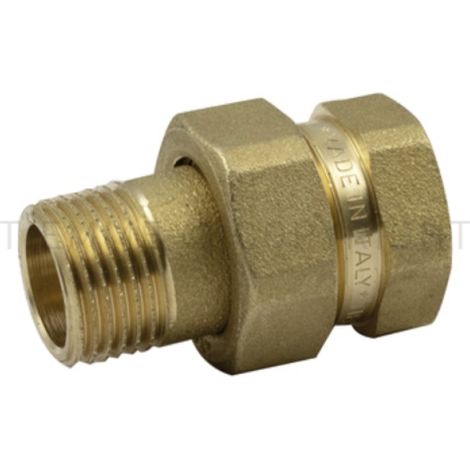 Raccordo diritto tre pezzi con o-ring tiemme 1500010
