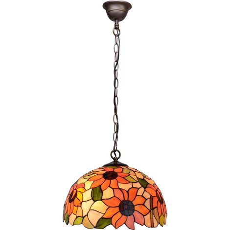Deckenpendelleuchte mit Kette und Lampenschirm mit 30 cm Durchmesser der Diamond-Serie