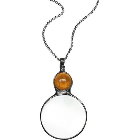 Loupe pendentif loupe grossissement 10x exagérée, collier bijou personnalité, accessoire loupe de poche. (1/3)