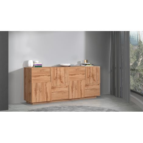 Buffet/bahut moderne 200 cm chêne wotan Pedro (1/4)