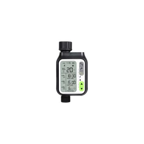 Programmateur d'arrosage automatique avec capteur de pluie, 3 programmes séparés, étanche, contrôle manuel pour jardin –