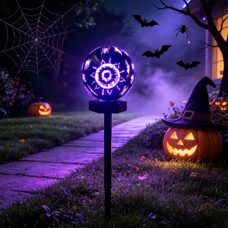 Lot de 1 Lampe Solaire Halloween Extérieure, Décoration de Jardin IP65 Étanche, Éclairage Lumineux pour Pelouse, Allée et Terrasse (1/5)