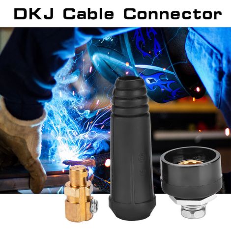 1 connecteur rapide de câble de soudage de style européen noir DKJ10-25, adaptateur à fixation rapide (1/5)