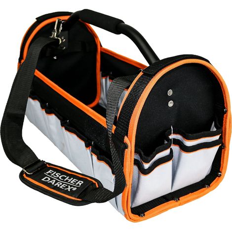 Caisse à outils textile 17L Nylon 600 deniers Large bac central Sangle bandouillere 42L x 20l x 21H cm (1/5)