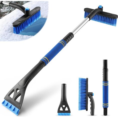 LivTee Raschietto per ghiaccio e spazzola da neve espandibile da 32" - parabrezza auto - strumento da neve rotante a 360 gradi - auto - camion - e SUV - 32" (1/5)
