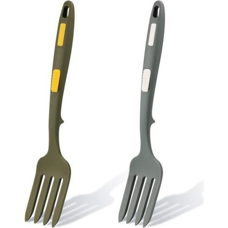 Fourchette En Silicone - Résistante À La Chaleur Jusqu'à 230 °C - Pour Cuisson Mélange Et Service - 29,5 X 5,3 Cm - Lot De 2 (1/4)