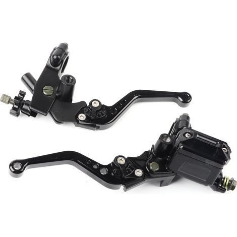 Universell verstellbarer 7/8-Zoll-Hydraulikkupplungs- und Bremshebel, schwarzer Griffsatz für Motorräder (1/5)