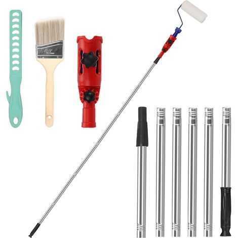 Multi-angle pole painting pole, telescopic handle for ceilings and walls, for indoor and outdoor use, ergonomic and angle adjustment (1/5)