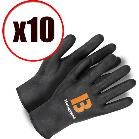 Lot de 10 paires de gants de travail paume en PU Honeywell Deep Trill EN388 EN420 Taille - Taille 11 (1/4)