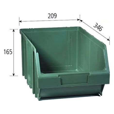 CONTENITORE PLASTICA PORTAMINUTERIE 209x346xH165 SOVRAPPONIBILE INCASTRO (16594)