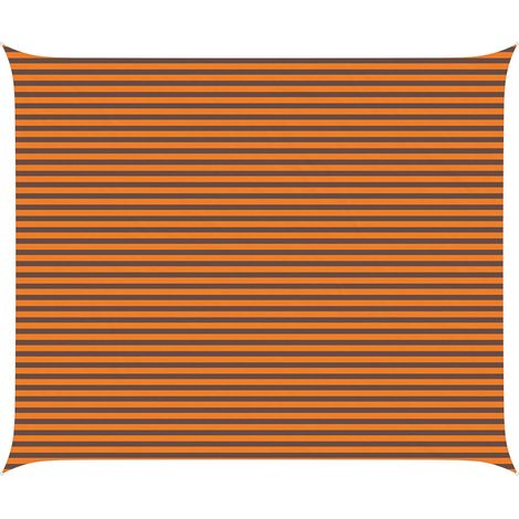 Toldo Vela de Sombra Naranja y Marrón 6 x 5 m vidaXL