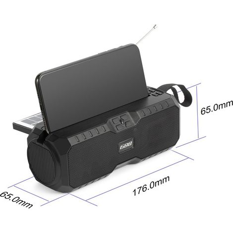 Filiyano – chargeur de téléphone – Enceinte sans fil portable, radio solaire, enceinte Bluetooth portable à chargement solaire, radio d'urgence