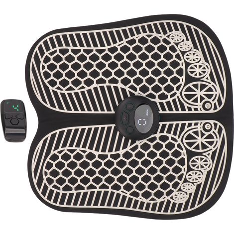 Coussin de massage des pieds chauffant USB pliable avec écran LCD, 8 modes et 19 vitesses, télécommande, appareil portable pour détente à domicile (1/5)