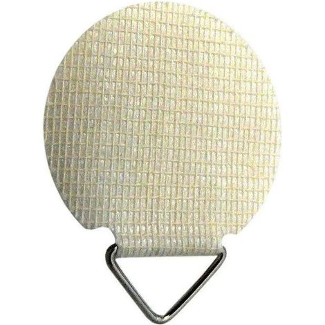 Rahmenklammer, gummiert, selbstklebend, weiß, D.30mm, H.40mm, 6 Stück.