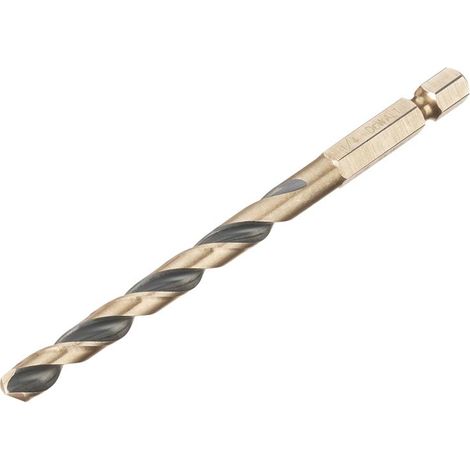 DeWalt Black and Gold Hex HSS-G Drill Bit, 6.5mm, Model DT20609-QZ