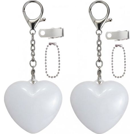 KLVGTIFS PU - Lot de 2 Lampe de sac à main en forme de cœur, nouvelle lampe de sac à main LED 2026 avec capteur tactile automatique - Blanc (1/5)