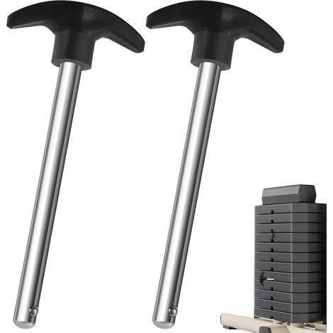 Lot de 2 goupille de pile de poids pour salle de sport, espace de verrouillage, goupilles de gymnastique en forme de croissant, goupilles de chargement d'entraînement en acier de épingle de gym (1/5)