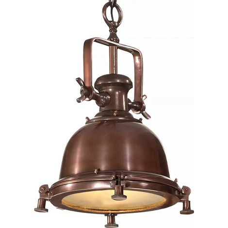 Lampe suspendue ajustable 35 x 35 x 153 cm style industriel décoration moderne en aluminium cuivre (1/5)