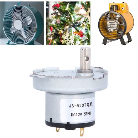 Moteur à engrenage DC 12V 5RPM durable pour appareils électroniques, moteur synchrone JS‑520T (1/5)