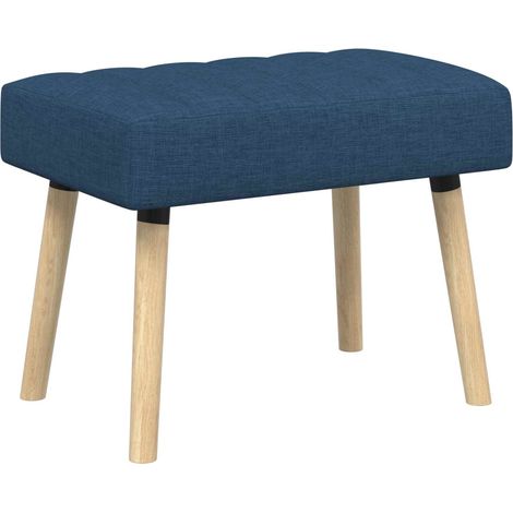 Panchina trapuntata a canale Blu 60 x 40 x 45 cm Tessuto vidaXL (1/5)