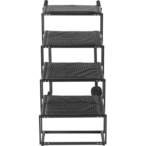 Rampe pour Chien 4 Marches Pliable Extra Large, Surface Antidérapante, Escalier Léger pour Voiture, SUV, Camion, Lit, Canapé, Supporte 113 kg (1/5)